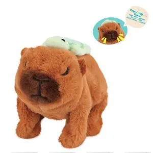 Jucărie interactivă Capybara cu sunet și lumină, maro