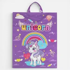 Punga de Cadou Unicorn Lila pentru Fete din Plastic