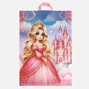 Punga Cadou Prințesă din Plastic – Stil Castel și Roșu