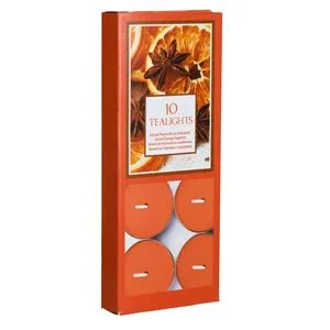 Lumanari Pastila Parfumate Portocalii cu Aroma de Portocale si Condimente, 10 buc, Ø4x1,5 cm
