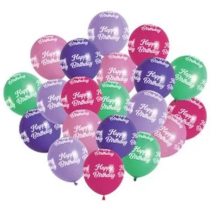Baloane de Petrecere Colorate Tematic \"Happy Birthday\"