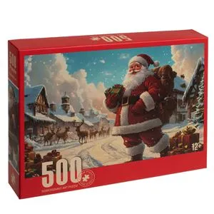 Puzzle cu Mos Craciun in Oras Nins, 500 piese