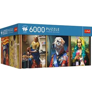 Puzzle 6 Art Works, 6000 de piese, cu Poster, Multicolor