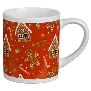Cana de Craciun din Ceramica cu Model Turta Dulce