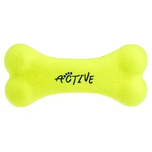 Jucărie pentru câini, Os cu efecte sonore, Verde lime, 23x4x10 cm