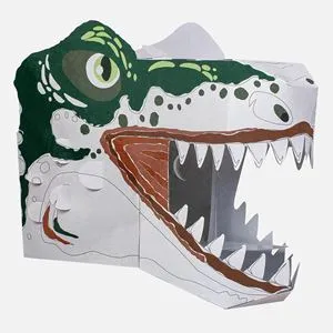 Mască 3D din hârtie cu model de dinozaur, Set creativ pentru copii