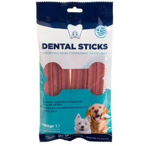 Batoane dentare pentru câini, cu aromă de bacon, 130g
