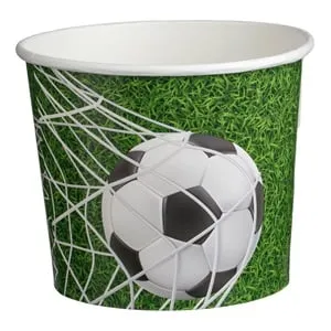 Pahar pentru gustări cu model teren de fotbal și minge