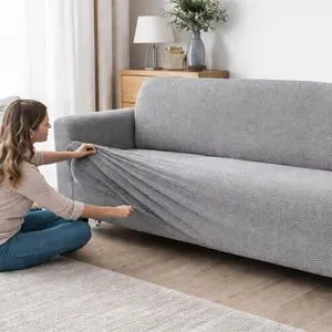 Husa Elastică Gri pentru Canapea cu 2 Locuri – Dimensiuni 140-170cm
