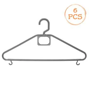 Umerase din plastic argintie set 6 buc pentru organizarea garderobei