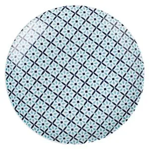 Farfurie intinsa portelan bleu model Aztec Ø19cm