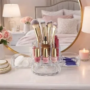 Organizator Rotativ 360° Acrilic pentru Cosmetice și Instrumente