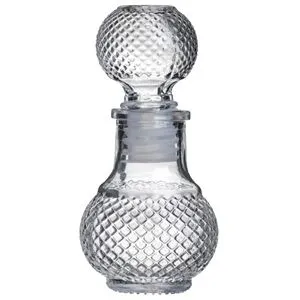 Sticlă rotundă decorativă cu model reliefat dots, 50ml