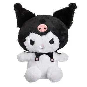 Figurină de plus Kuromi, 28 cm, Neagră și albă