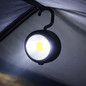Lanterna LED rotundă cu cârlig și magnet, Ø7cm