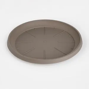 Farfurie Rotundă din Plastic Mocca pentru Ghiveci de Flori