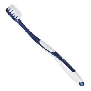 Periuta de dinti cu peri extra moi pentru dinti si gingii sensibile, Maner ergonomic, Albastru