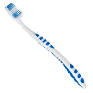 Periuță de dinți cu duritate medie pentru adulți, mâner ergonomic, alb