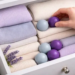 Bile parfumate cu aroma de lavanda, 6 bucati, mov si lila