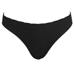 Chiloti Seamless Ribbed cu Elastic Lat, Negru