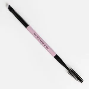 Pensula dubla pentru sprancene si gene, 16 cm, mov si negru