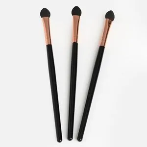 Pensule de fard cu aplicator din burete, 3 buc, 13,5 cm, Negru