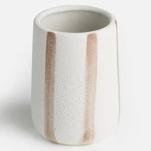 Suport Ceramic pentru Periute de Dinte Ecru Maro Ø7x10cm