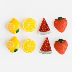 Autocolante Decorative Fructe Plastic 8 buc. Lamai, Capsuni
