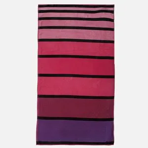 Prosop de Plajă Fucsia cu Dungi 180x100cm - Textil de Lux