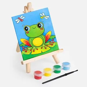 Set Pictura cu Sevalet & Canvas Model Broscuta 10,5x10,5cm