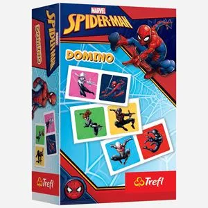 Domino cu temă Spiderman, Piese din Carton, Multicolor