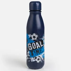 Sticlă de apă din aluminiu, 600 ml, Albastru, Model Fotbal