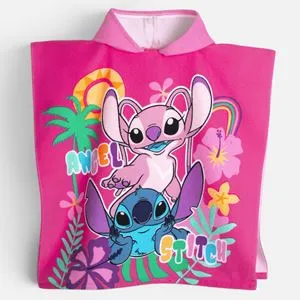 Prosop Poncho pentru Copii cu Gluga, Roz, 60x120cm