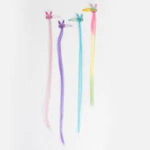 Clame de par iepuras cu suvite multicolore pentru copii