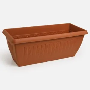 Jardinieră din plastic Teracota cu relief vertical