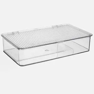 Cutie de Organizare din Plastic Transparent Stivuibila, 27,5x16,8x6 cm