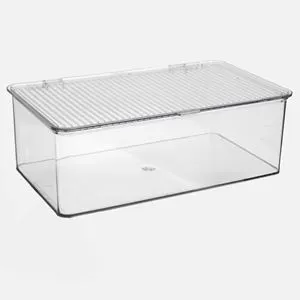 Cutie de Organizare din Plastic Transparent, Stivuibila, 27,5x16,8x9,4 cm