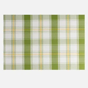 Suport farfurie dreptunghiular, Verde carouri, 45x30 cm