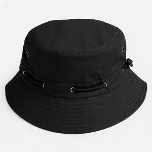 Palarie Bucket Neagra pentru Barbati, Poliester, Marime 59