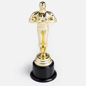 Statuetă Oscar Realistă din Plastic Aurie 19cm