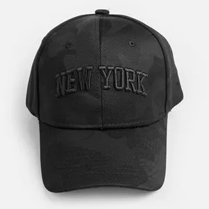 Șapcă pentru bărbați, Neagră, cu broderie New York, Mărimea 59