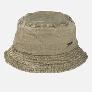 Palarie Bucket din Bumbac Bej Stonewashed – Stil Casual de Vară
