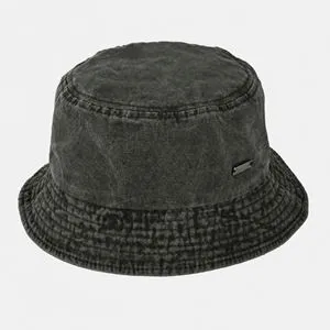 Palarie tip bucket din bumbac, Marimea 59, Gri Stonewashed