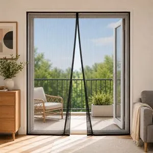 Plasă Magnetică Anti-insecte pentru Ușă de Balcon 150x220cm