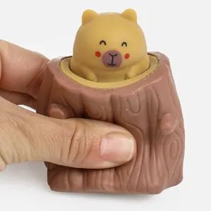 Jucărie Anti-Stres Trunchi de Copac cu Capybara
