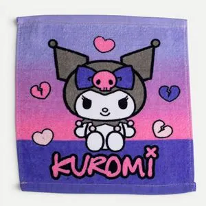 Prosopel moale din bumbac lila cu model Kuromi
