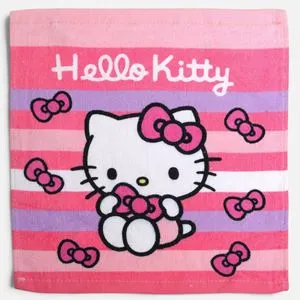 Prosopel Bumbac Roz cu Model Kitty pentru Bebelusi 30x30cm