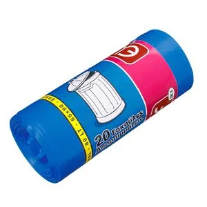 Pungi de gunoi mari albastre pentru menaj 80L