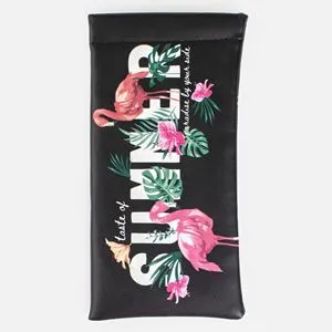 Husa Ochelari Flamingo Negru - Protecție Premium PU
