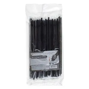 Paie reutilizabile din plastic negre set de 100 buc